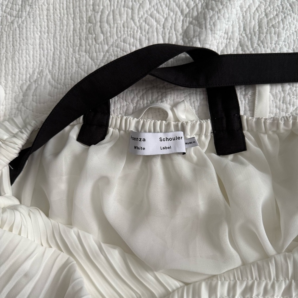 Proenza Schouler White Label Broomstick Pleated Tank Dress In Off White - Picture 10 of 11